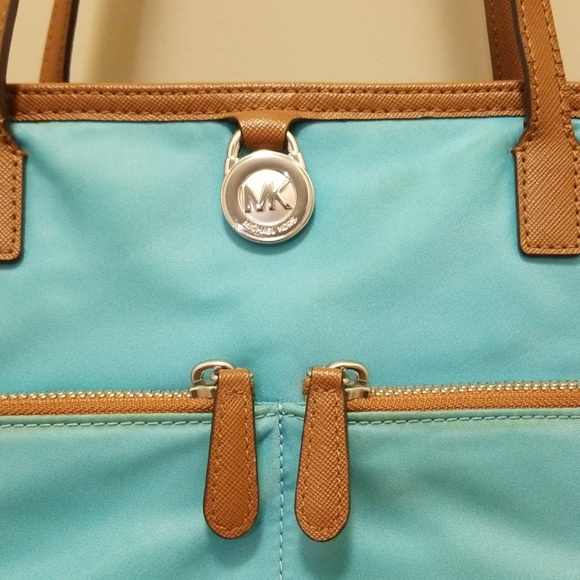 Michael Michael Kors leather trimmed canvas bag - Picture 2 of 8